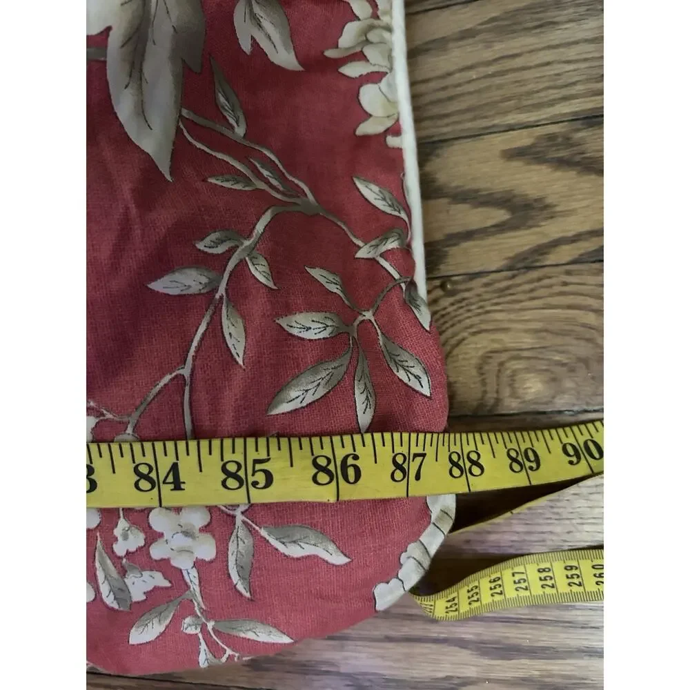 Vtg Lauren Ralph Lauren Villa Camelia Foral Comforter Size King Red Tan 106